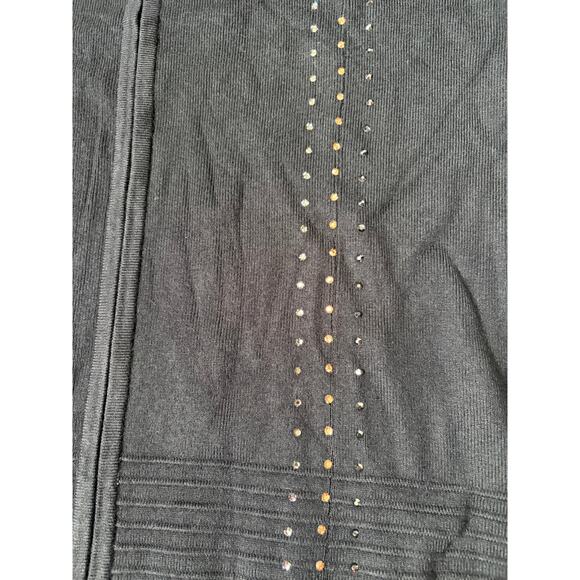 NWT Christine Alexander Full-Zip Mock Neck W/ Crystalized Swarovski Rhinestones - Picture 9 of 10